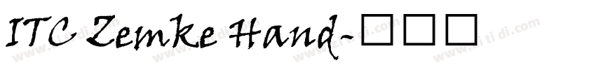 ITC Zemke Hand字体转换